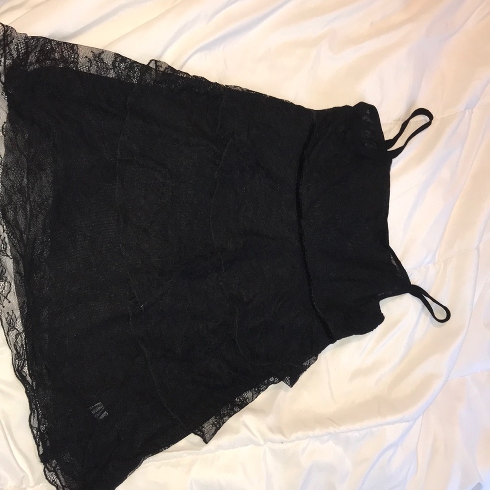 Lacy black long shirt/ short dress